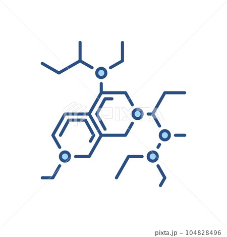 Molecule related vector icon 104828496