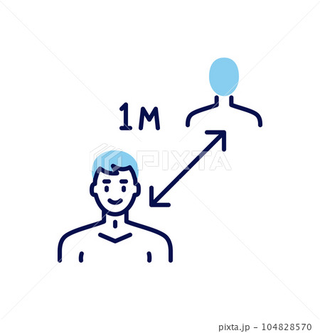 Social distancing. Keep distance vector icon 104828570