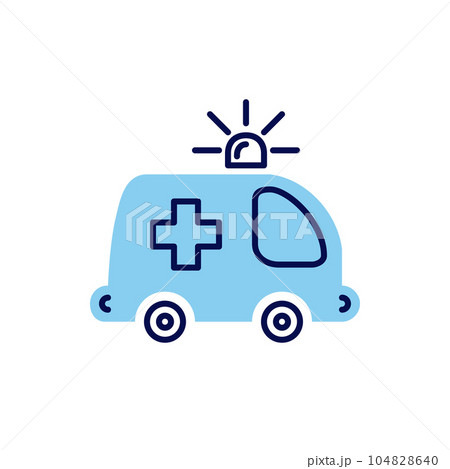 Ambulance Car related vector icon. 104828640