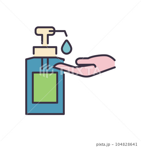 Hand sanitizer related vector icon 104828641