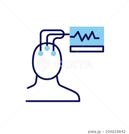 Electroencephalography related vector icon. 104828642