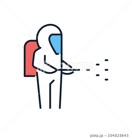 Disinfection related vector icon 104828643