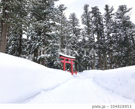 雪の羽黒神社 雪の羽黒神社 104828953