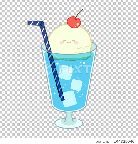 Cream soda character (Blue Hawaii) 104829040