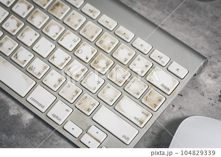 dirty computer keyboard 104829339