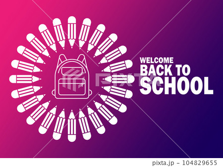 Welcome back to school Vector illustration 104829655