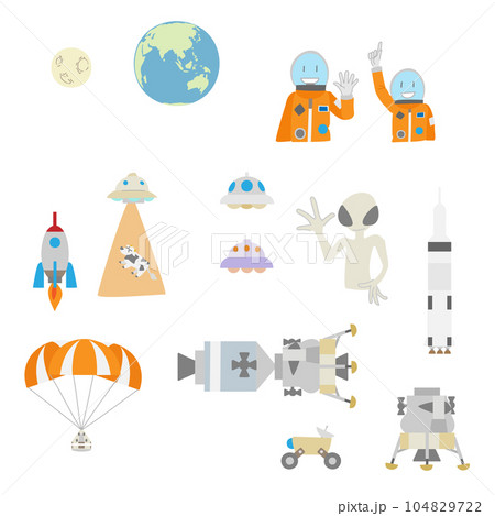 宇宙飛行士のベクターイラストセット 104829722