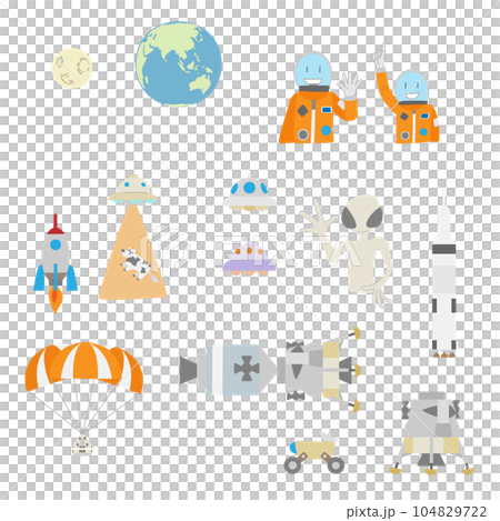 宇宙飛行士のベクターイラストセット 104829722
