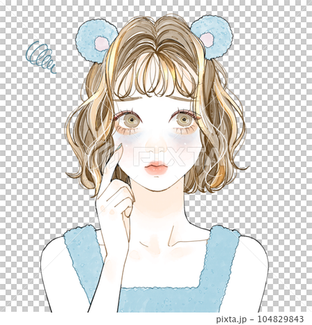 青クマに悩む女性 104829843