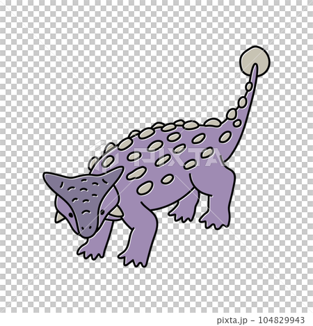 Ankylosaurus and Yurukawa dinosaur illustration Ankylosaurus and Yurukawa dinosaur illustration 104829943