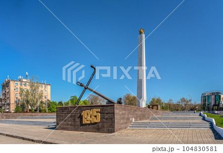 Wings of Victory monument in Arcadia district in Odessa, Ukraine 104830581