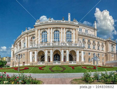 the Opera and Ballet Theater in Odessa, Ukraine 104830602