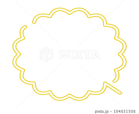 黄色の縁取り線の吹き出し 黄色の縁取り線の吹き出し 104831508