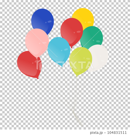 カラフルな風船のイラスト 104831511