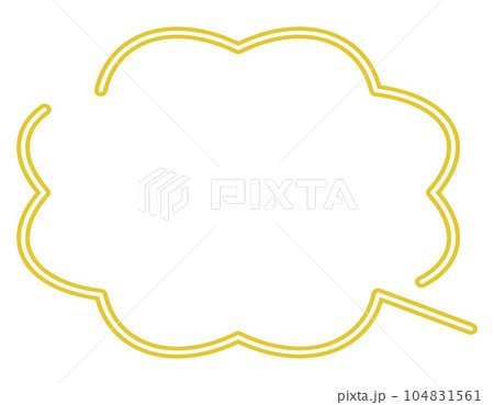 黄色の縁取り線の吹き出し 黄色の縁取り線の吹き出し 104831561