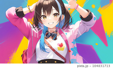 女の子のイラスト素材 104831713