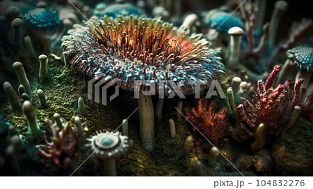 水中の生物・地球外生命体・空想の生き物(Generative AI) 水中の生物・地球外生命体・空想の生き物(Generative AI) 104832276