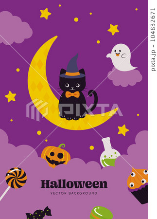 ハロウィンのかわいい背景イラスト 104832671
