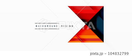 Visually captivating background design showcasing dynamic geometric lines, triangles, and squares. This composition blends precision and movement, creating an engaging graphic with a modern aesthetic 104832799