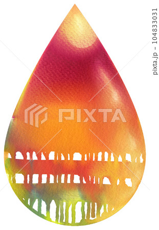 Watercolor of water drop, digital hand painted. Watercolor of water drop, digital hand painted. 104833031