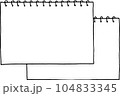 手描きの線のスケッチブック 104833345