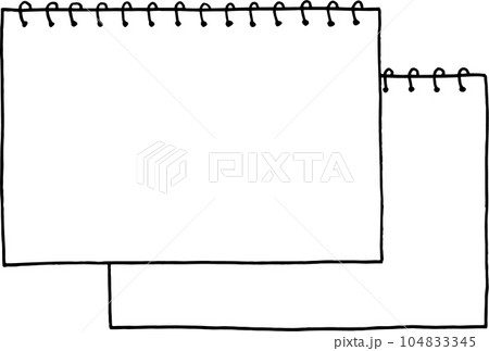 手描きの線のスケッチブック 104833345