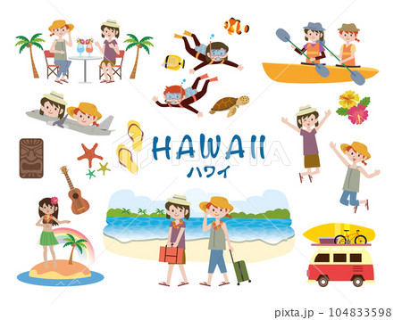 ハワイ　旅行　観光　女子旅 104833598