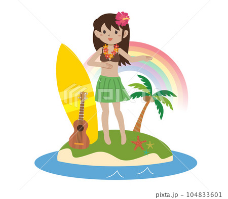 ハワイイメージイラスト 104833601