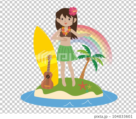 ハワイイメージイラスト 104833601