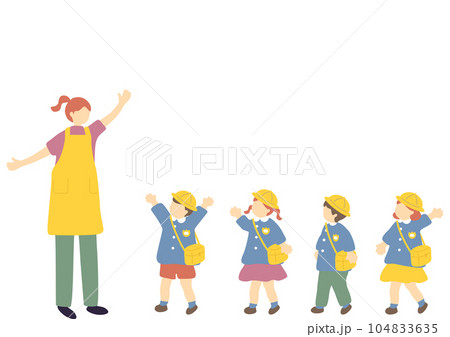 保母さんと園児 104833635