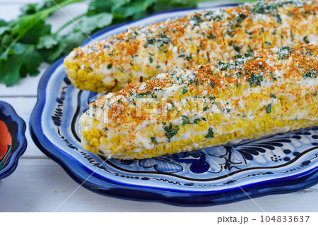 メキシコ料理のエローテ　Elote Mexicano 104833637
