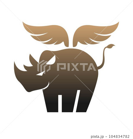 Rhino logo icon design 104834782