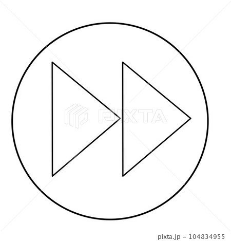 丸いフレームの早送りアイコン 104834955