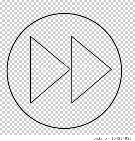 丸いフレームの早送りアイコン 104834955