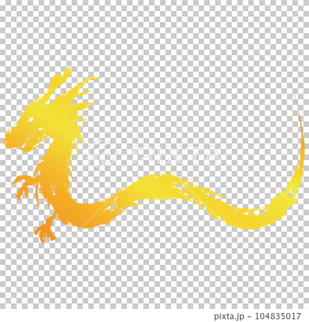 金龍/龍插畫素材矢量 104835017