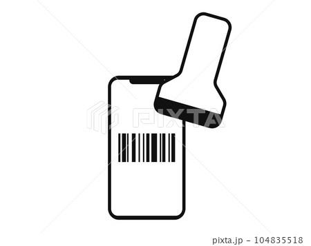 QRコードが表示されたスマホの画面 104835518