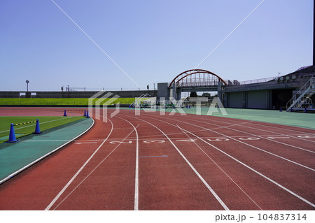 相模原麻溝公園 競技場 スタート・フィニッシュライン 相模原麻溝公園 競技場 スタート・フィニッシュライン 104837314