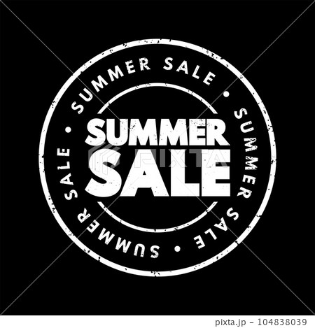 Summer Sale text stamp, concept background 104838039