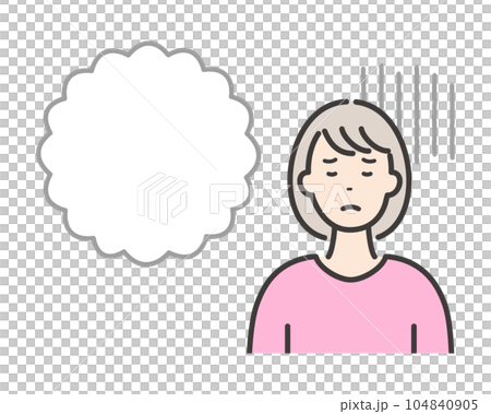 年輕女子:表情不安 年輕女子:表情不安 104840905