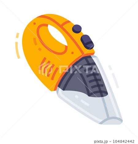 Handheld Portable Vacuum Cleaner or Hoover as Cleaning Equipment Vector Illustration 104842442