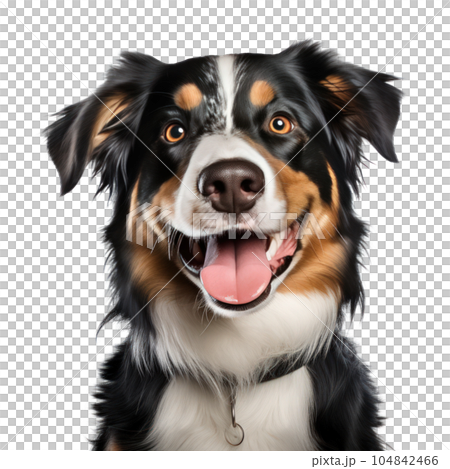 Cute dog portrait isolated. Illustration AI Generative 104842466