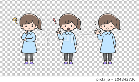 A set of girls who think and solve 104842730