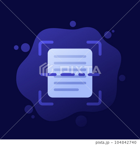 document scan icon, dark vector design document scan icon, dark vector design 104842740