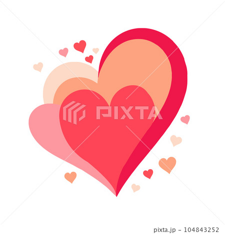 heart with love in flat style isolated on background 104843252