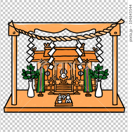 神道祭壇和神道工具的擺放 神道祭壇和神道工具的擺放 104843544