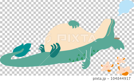 Vector illustration of a satisfied dragon who falls down from eating too much mandarin oranges Vector illustration of a satisfied dragon who falls down from eating too much mandarin oranges 104844917