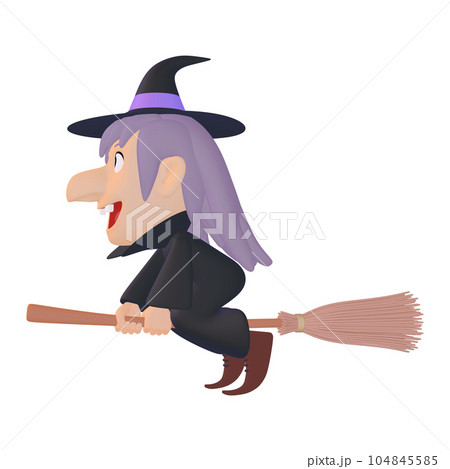 ハロウィンのイラスト素材 箒に乗った空飛ぶ魔女(1_7) ハロウィンのイラスト素材 箒に乗った空飛ぶ魔女(1_7) 104845585