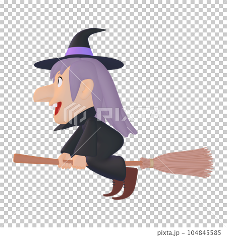 ハロウィンのイラスト素材 箒に乗った空飛ぶ魔女(1_7) ハロウィンのイラスト素材 箒に乗った空飛ぶ魔女(1_7) 104845585
