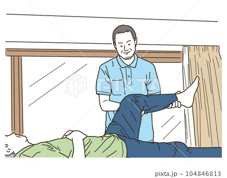 整体のマッサージをする男性整体師 104846813