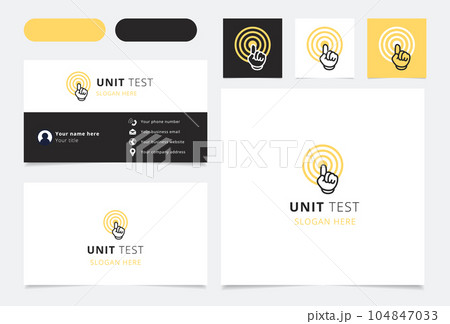Unit test logo design with editable slogan. Branding book and business card template. 104847033